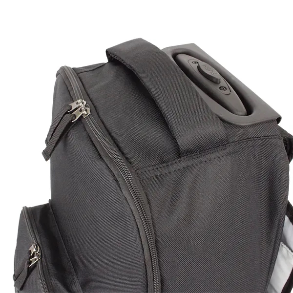 21"H x 13.5"W x 10"G wheeled backpack with adjustable straps, telescoping... from ASI 37980 Bagworld
