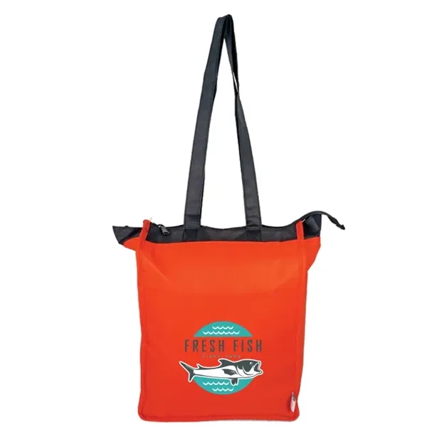Hot/cold lunch cooler: foil lining, secure zipper, 25-inch handles, 90+ GSM... from ASI 67557 LimeLight Ent