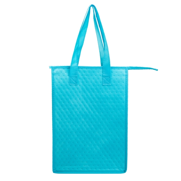 Reusable tote bag with zipper closure, thermal lining, reinforced bottom panel... from ASI 39552 BEL Promo