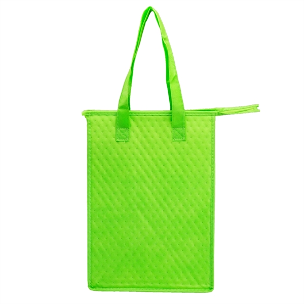Reusable tote bag with zipper closure, thermal lining, reinforced bottom panel... from ASI 39552 BEL Promo