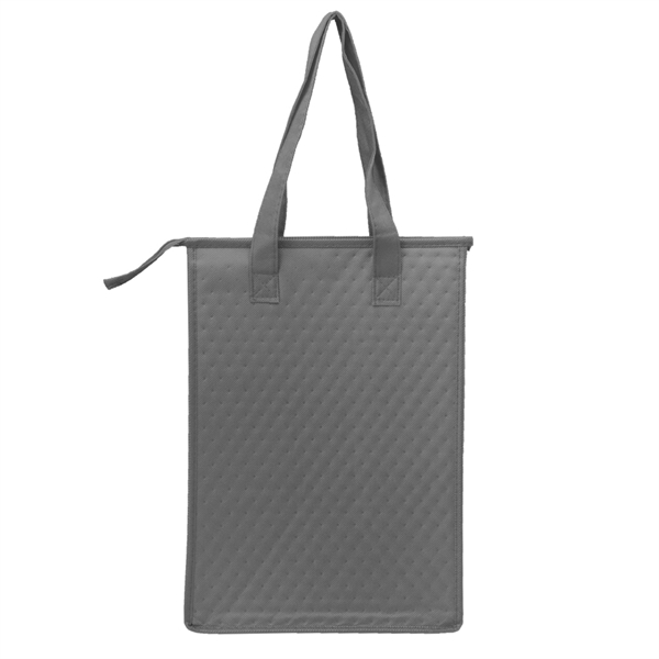Reusable tote bag with zipper closure, thermal lining, reinforced bottom panel... from ASI 39552 BEL Promo