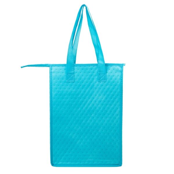 Reusable tote bag with zipper closure, thermal lining, reinforced bottom panel... from ASI 39552 BEL Promo