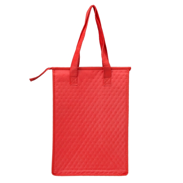Reusable tote bag with zipper closure, thermal lining, reinforced bottom panel... from ASI 39552 BEL Promo