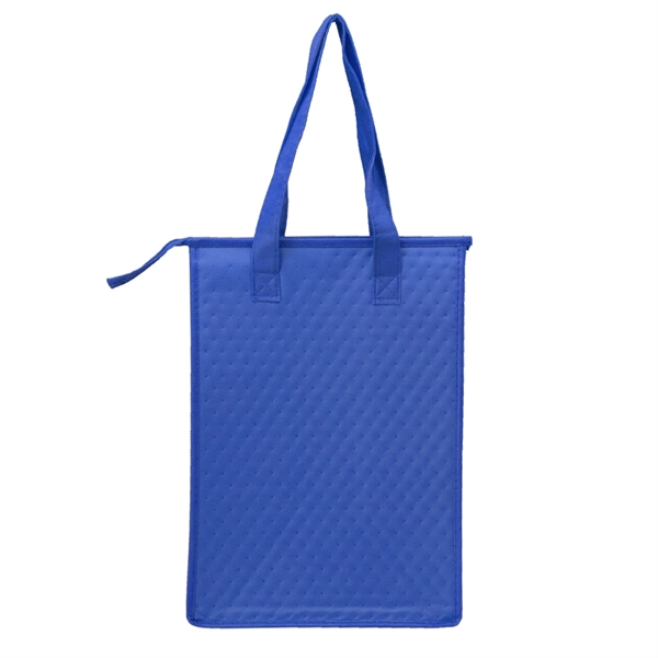 Reusable tote bag with zipper closure, thermal lining, reinforced bottom panel... from ASI 39552 BEL Promo