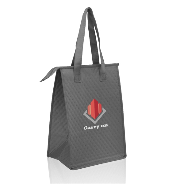 Reusable tote bag with zipper closure, thermal lining, reinforced bottom panel... from ASI 39552 BEL Promo