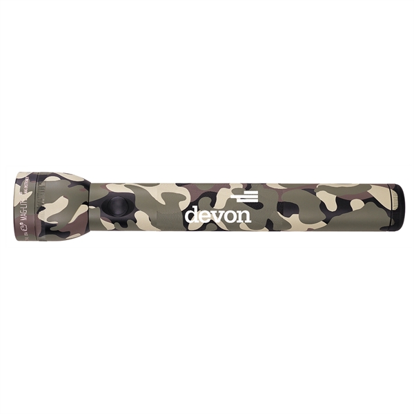 Camouflage Mag-Lite flashlight featuring water and shock resistance and a spare... from ASI 46170 Compass Industries Inc