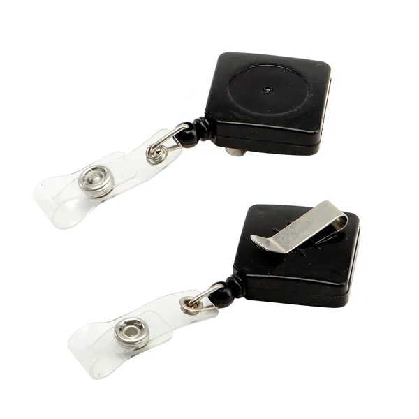 Retractable diamond shape badge reel with epoxy dome on 1 location... from ASI 37218 Athena Promo (tm)