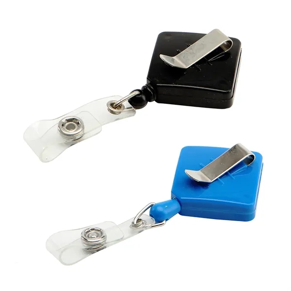 Retractable diamond shape badge reel with epoxy dome on 1 location... from ASI 37218 Athena Promo (tm)