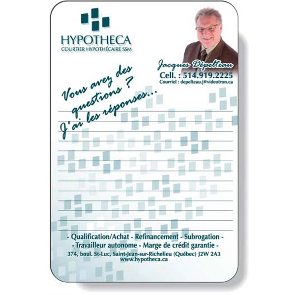 Premium Plastic Magnetic Memo Board Kit. Full color imprint.... from ASI 87400 ArtechPro