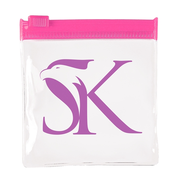 Empty 2 7/8" x 3 1/8"colored zip pouch.... from ASI 48500 Dard Products / Tag Master (R)