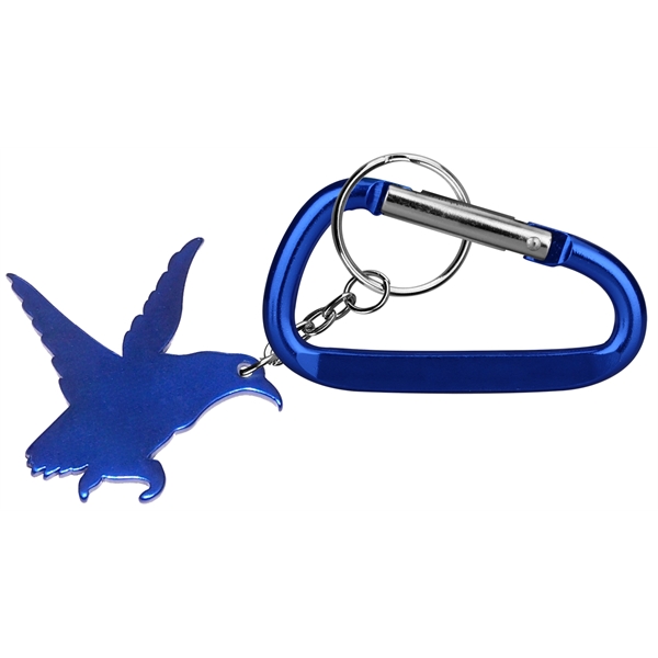 Eagle shape bottle opener with key chain and carabiner... from ASI 74585 Nu Promo International / Nu Promo Line