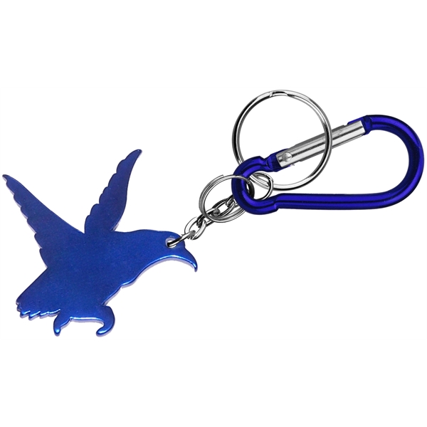 Eagle shape bottle opener with key chain and carabiner... from ASI 74585 Nu Promo International / Nu Promo Line