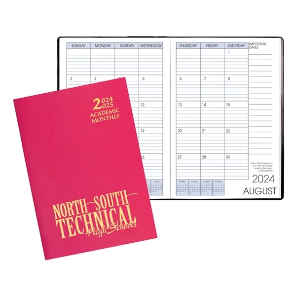 Saddle-stitched academic monthly desk planner with twilight cover.... from ASI 76575 Payne Publishers Inc / Payne Publishers