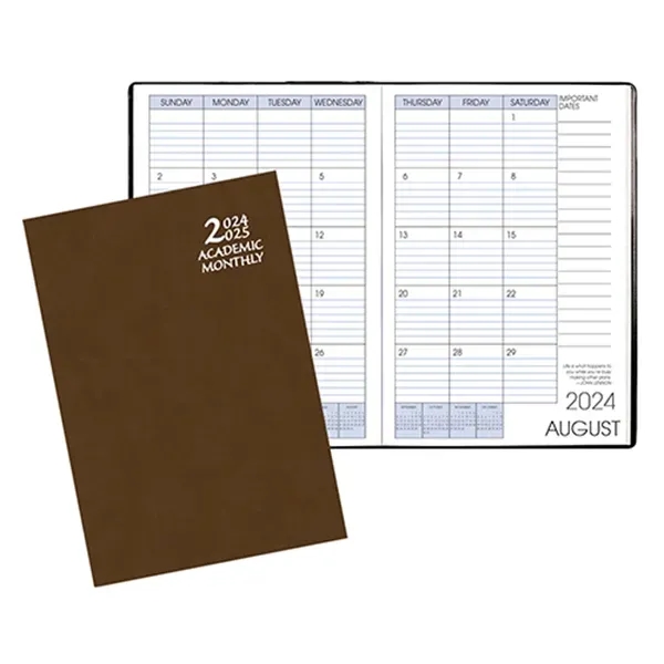 Saddle-stitched academic monthly desk planner with canyon cover.... from ASI 76575 Payne Publishers Inc / Payne Publishers
