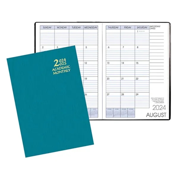 Saddle-stitched academic monthly desk planner with shimmer cover.... from ASI 76575 Payne Publishers Inc / Payne Publishers