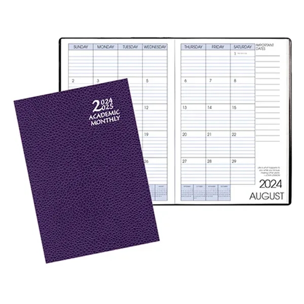 Saddle-stitched academic monthly desk planner with cobblestone cover.... from ASI 76575 Payne Publishers Inc / Payne Publishers