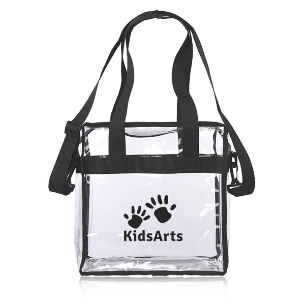 6.75" x 11.75" x 11.5" clear PVC tote bag with zippered... from ASI 39552 BEL Promo