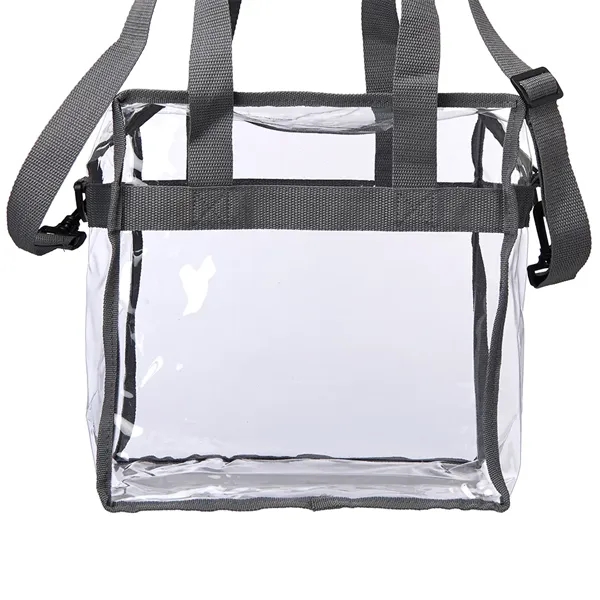 6.75" x 11.75" x 11.5" clear PVC tote bag with zippered... from ASI 39552 BEL Promo