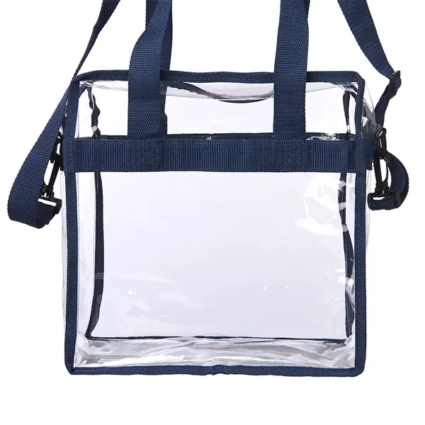 6.75" x 11.75" x 11.5" clear PVC tote bag with zippered... from ASI 39552 BEL Promo