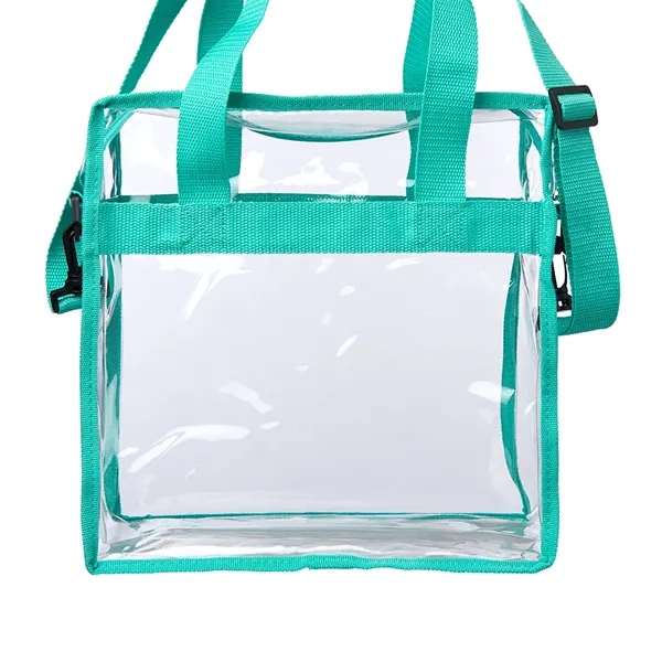 6.75" x 11.75" x 11.5" clear PVC tote bag with zippered... from ASI 39552 BEL Promo