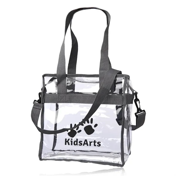 6.75" x 11.75" x 11.5" clear PVC tote bag with zippered... from ASI 39552 BEL Promo