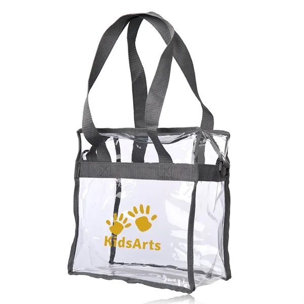 6.75" x 11.75" x 11.5" clear PVC tote bag with zippered... from ASI 39552 BEL Promo