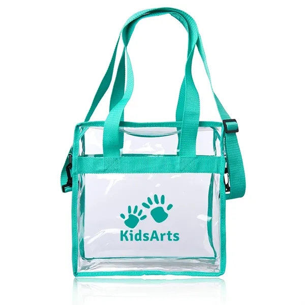 6.75" x 11.75" x 11.5" clear PVC tote bag with zippered... from ASI 39552 BEL Promo