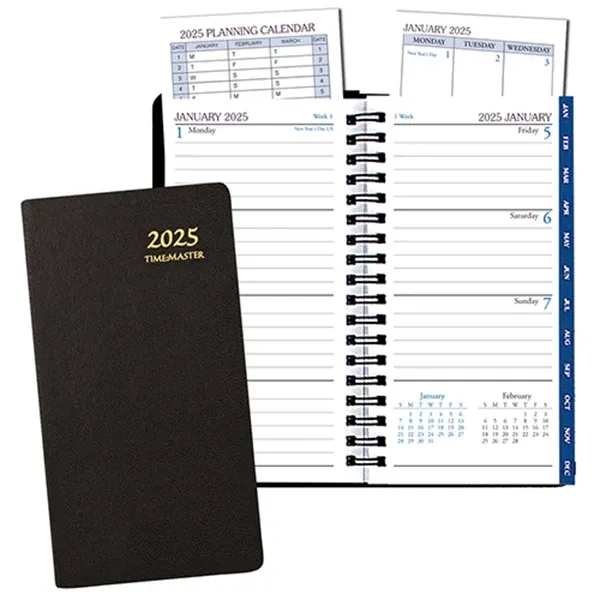 Wire bound time management planner with Continental vinyl cover.... from ASI 76575 Payne Publishers Inc / Payne Publishers