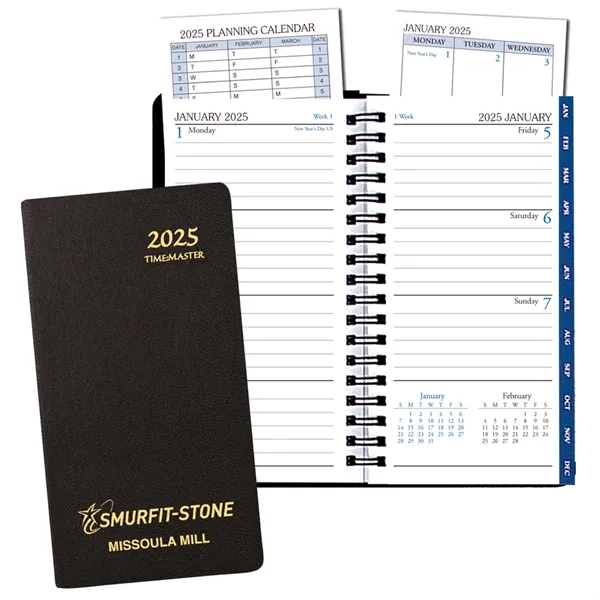 Wire bound time management planner with Continental vinyl cover.... from ASI 76575 Payne Publishers Inc / Payne Publishers