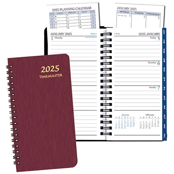 Wire bound time management planner with shimmer cover.... from ASI 76575 Payne Publishers Inc / Payne Publishers