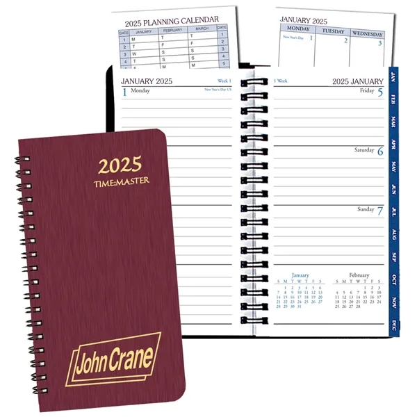 Wire bound time management planner with shimmer cover.... from ASI 76575 Payne Publishers Inc / Payne Publishers