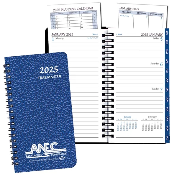 Wire bound time management planner with frosted vinyl cover.... from ASI 76575 Payne Publishers Inc / Payne Publishers