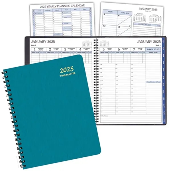 Wire bound time management planner with shimmer cover.... from ASI 76575 Payne Publishers Inc / Payne Publishers