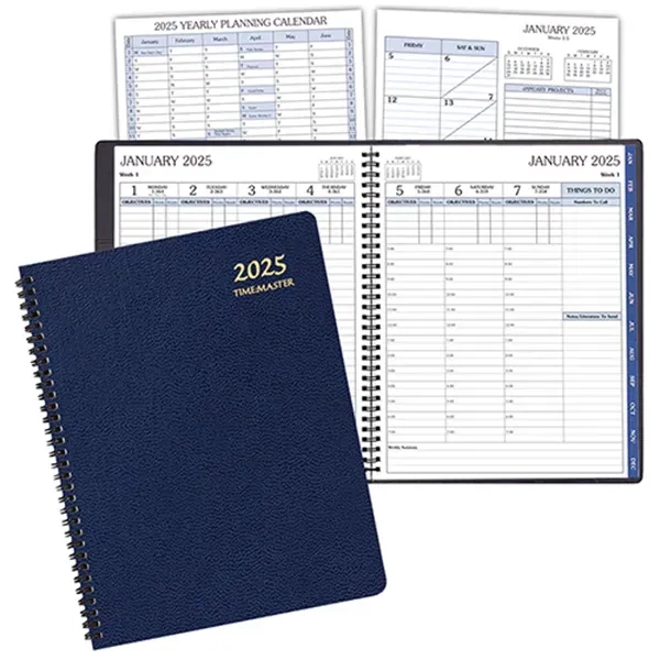 Wire-bound, time management planner with leatherette cover.... from ASI 76575 Payne Publishers Inc / Payne Publishers