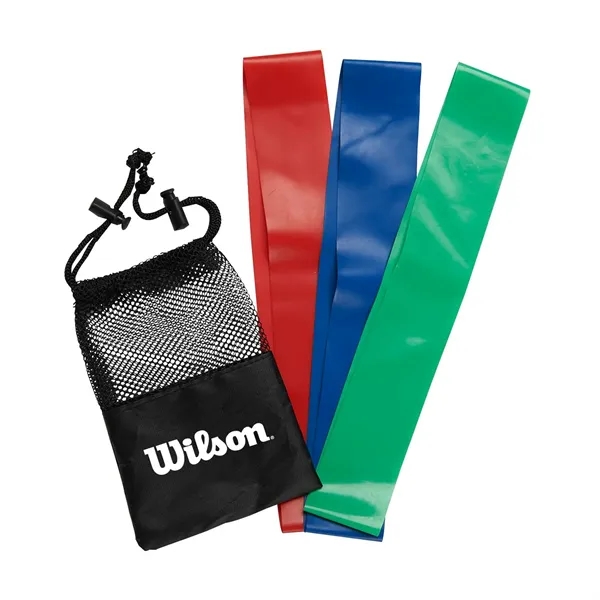 3 Piece fitness elastic resistance band set with band size 2x12... from ASI 37218 Athena Promo (tm)