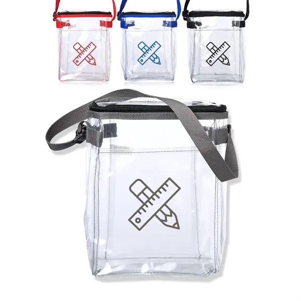 4.5" x 8" x 10.24" transparent lunch bag with adjustable carry... from ASI 39552 BEL Promo