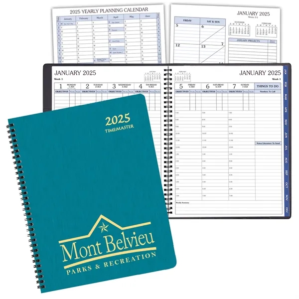 Wire-bound, time management planner with shimmer cover.... from ASI 76575 Payne Publishers Inc / Payne Publishers