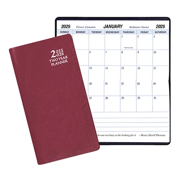 2 year pocket planner with horizontal format and Continental vinyl cover.... from ASI 76575 Payne Publishers Inc / Payne Publishers