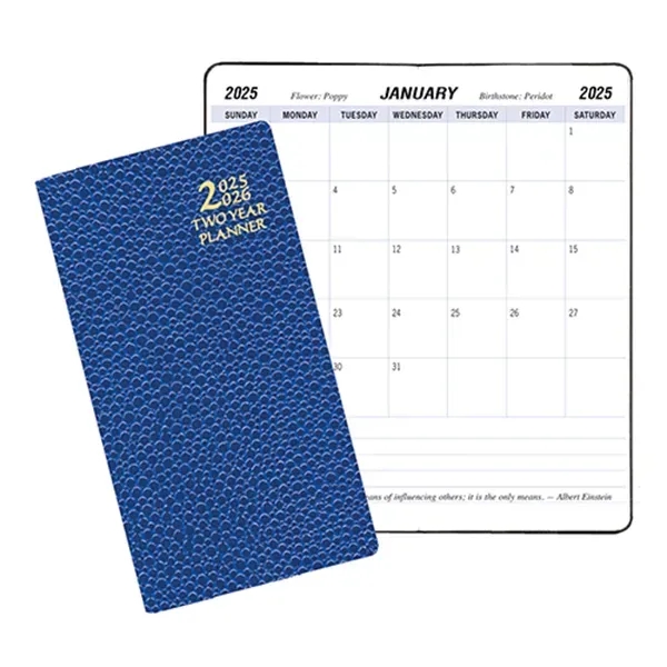 Two year pocket planner with horizontal format and cobblestone cover.... from ASI 76575 Payne Publishers Inc / Payne Publishers