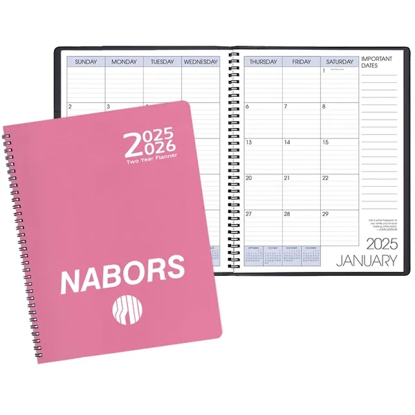 Wire-bound two year monthly desk planner with Twilight cover.... from ASI 76575 Payne Publishers Inc / Payne Publishers