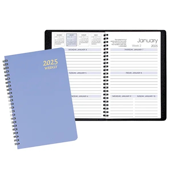 Wire-bound, weekly desk appointment planner with Twilight cover.... from ASI 76575 Payne Publishers Inc / Payne Publishers