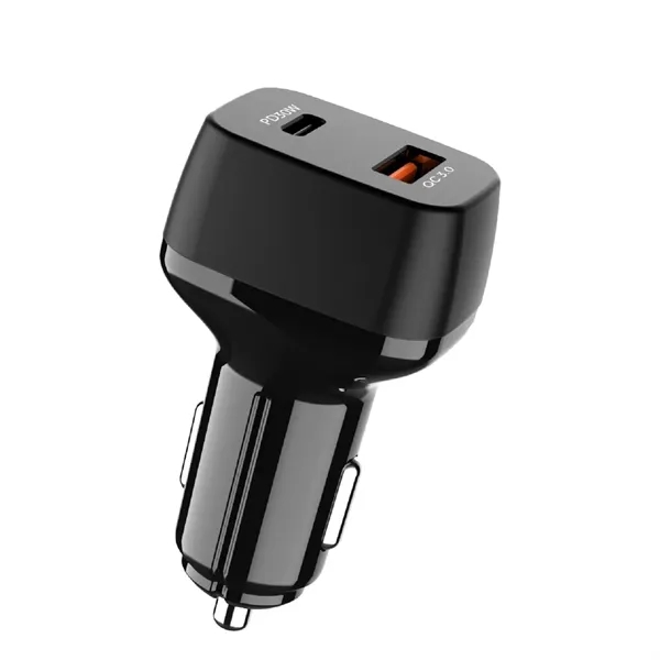 Quick charge USB car charger plus laser engraving on 1 location... from ASI 37218 Athena Promo (tm)