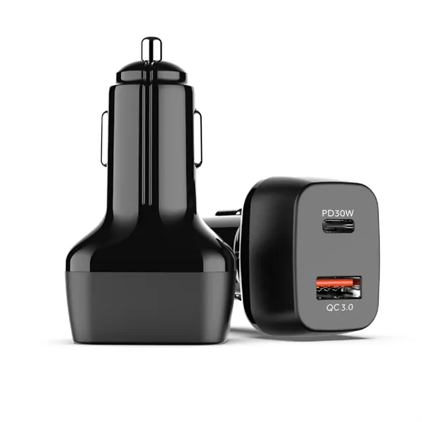 Quick charge USB car charger plus laser engraving on 1 location... from ASI 37218 Athena Promo (tm)