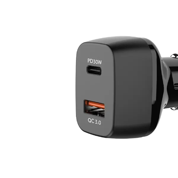 Quick charge USB car charger plus laser engraving on 1 location... from ASI 37218 Athena Promo (tm)