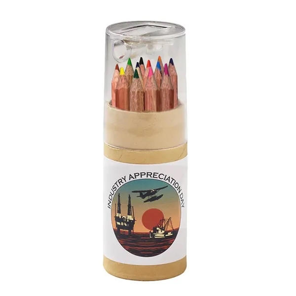 12-piece colored pencil set in tube with sharpener.... from ASI 63549 Jornik Manufacturing Corp / Jornik