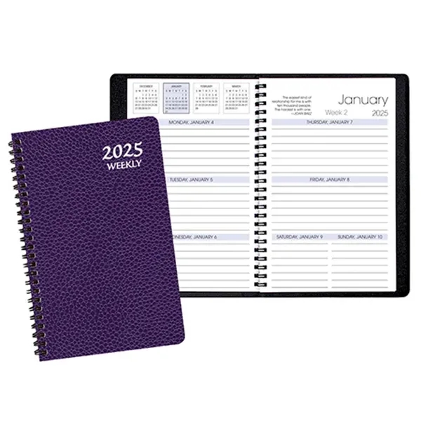 Wire-bound, weekly desk appointment planner with Cobblestone cover.... from ASI 76575 Payne Publishers Inc / Payne Publishers