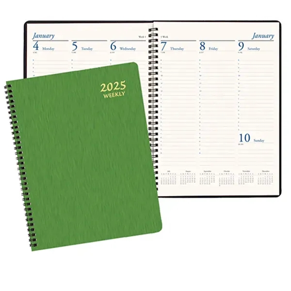 Wire-bound, professional weekly desk planner with shimmer cover.... from ASI 76575 Payne Publishers Inc / Payne Publishers