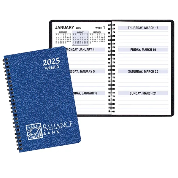 Wire-bound, large bold print weekly desk planner with Cobblestone cover.... from ASI 76575 Payne Publishers Inc / Payne Publishers