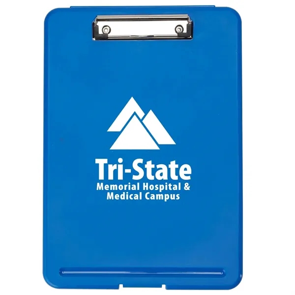 Plastic storage clipboard with 1 color silkscreen imprint on 1 location... from ASI 37218 Athena Promo (tm)