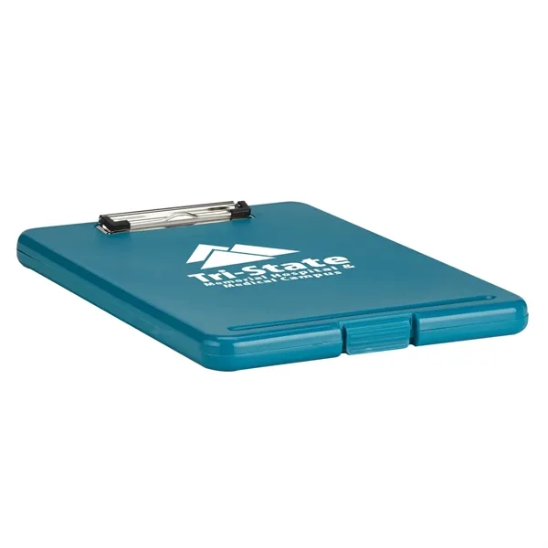 Plastic storage clipboard with 1 color silkscreen imprint on 1 location... from ASI 37218 Athena Promo (tm)